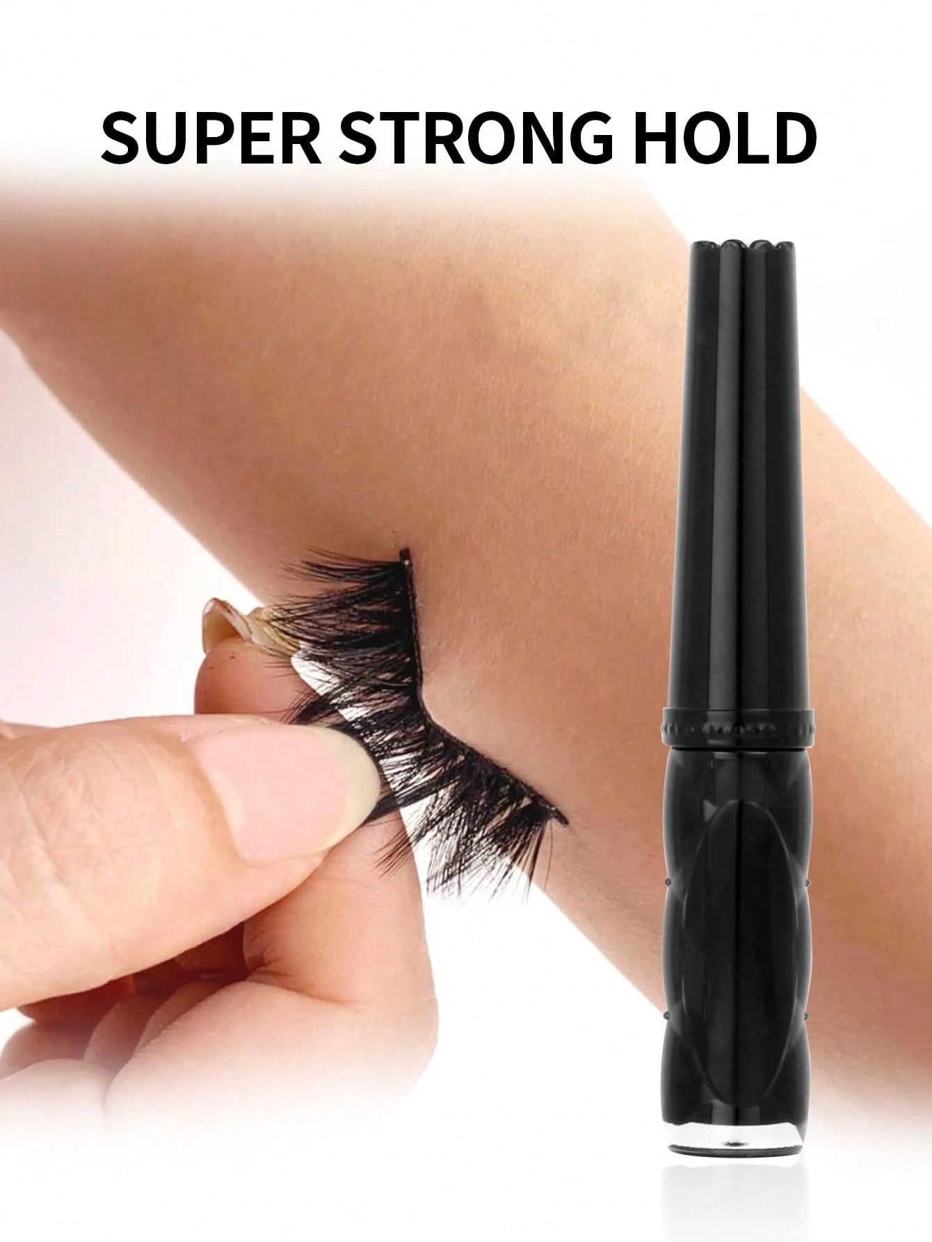 1pc Eyelash Cluster Glue 6ml, Long Lasting 72 Hours Super Strong Strip Eyelash Extension Glue Waterproof, Latex Free, Low Allergy, Quick, With Brush In Applicator Eyelash, Can Be Used With Eyelash And