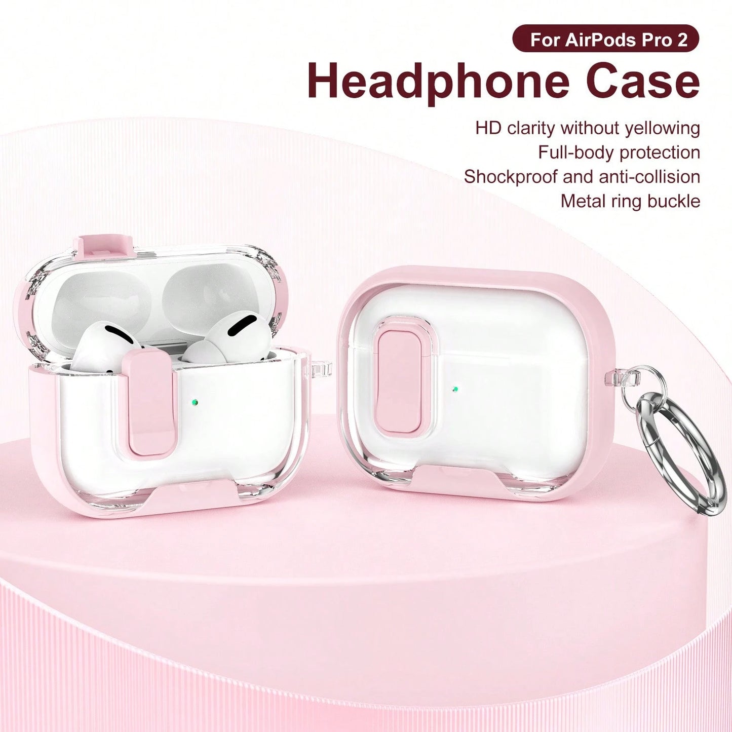 1pc Fashion Business Vertical Protective Case, Compatible With Apple Bluetooth Earbuds 4th Generation Active Noise Cancelling, With Lock, Pro 3/2nd Generation Earbuds Protective Case, Anti-Opening Ear