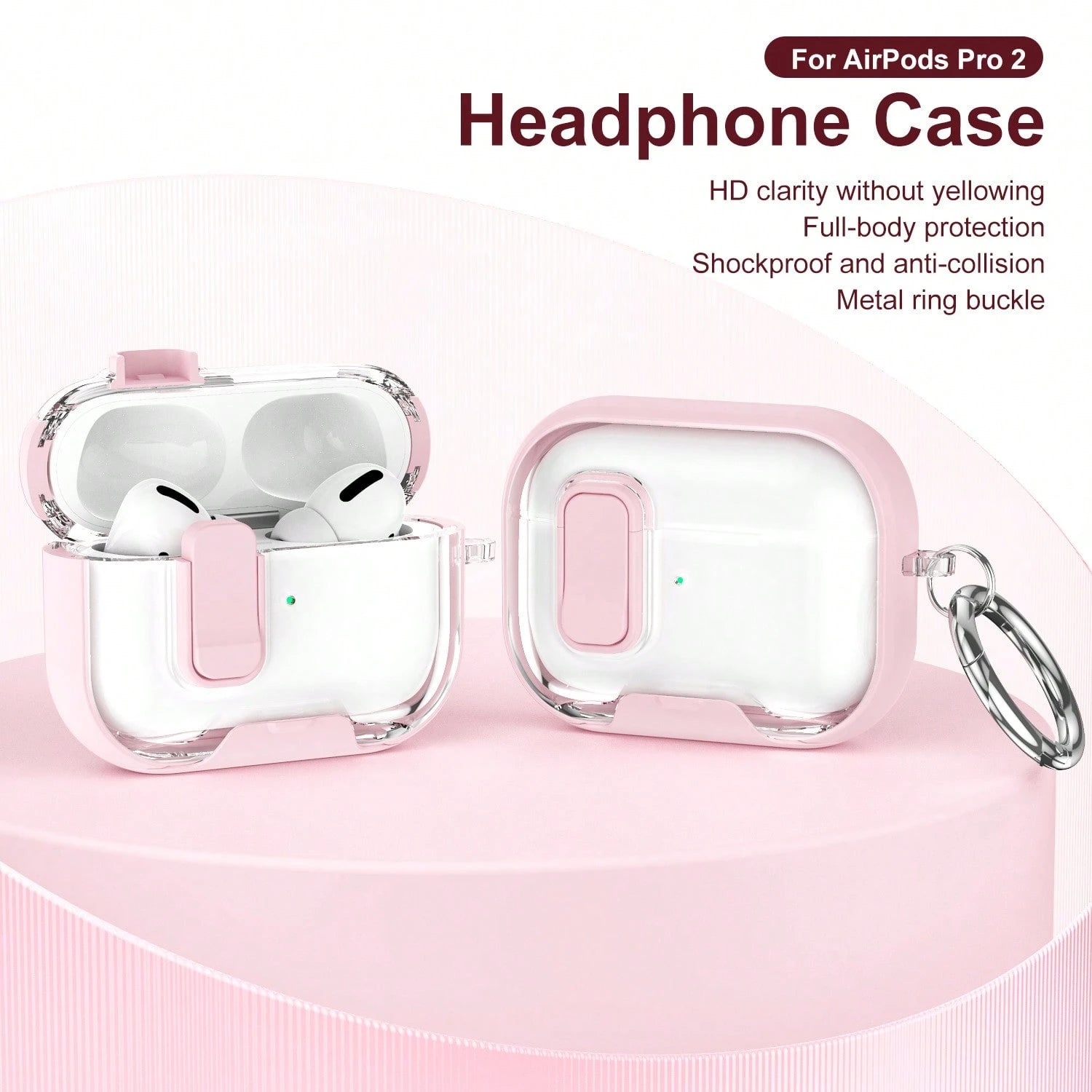 1pc Fashion Business Vertical Protective Case, Compatible With Apple Bluetooth Earbuds 4th Generation Active Noise Cancelling, With Lock, Pro 3/2nd Generation Earbuds Protective Case, Anti-Opening Ear