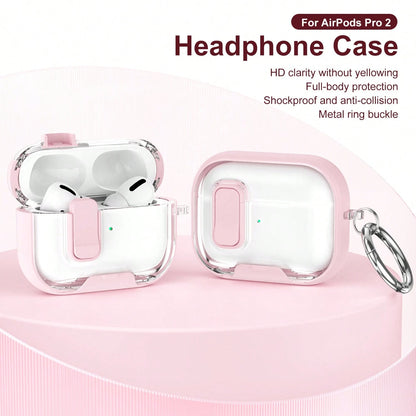 1pc Fashion Business Vertical Protective Case, Compatible With Apple Bluetooth Earbuds 4th Generation Active Noise Cancelling, With Lock, Pro 3/2nd Generation Earbuds Protective Case, Anti-Opening Ear