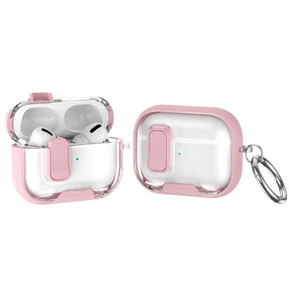 1pc Fashion Business Vertical Protective Case, Compatible With Apple Bluetooth Earbuds 4th Generation Active Noise Cancelling, With Lock, Pro 3/2nd Generation Earbuds Protective Case, Anti-Opening Ear