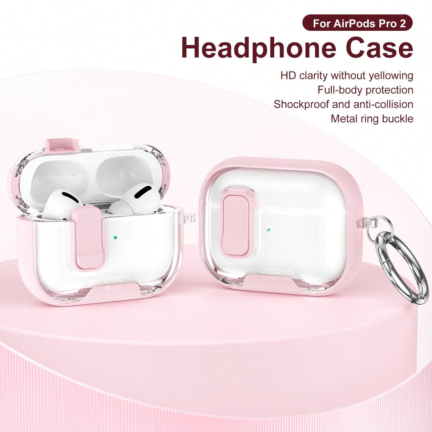 1pc Fashion Business Vertical Protective Case, Compatible With Apple Bluetooth Earbuds 4th Generation Active Noise Cancelling, With Lock, Pro 3/2nd Generation Earbuds Protective Case, Anti-Opening Ear