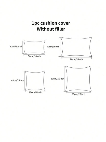 1pc Faux Suede Furry Ball Decorative Throw Pillow/Lumbar Cushion Cover, For Living Room Sofa Bedroom Decor