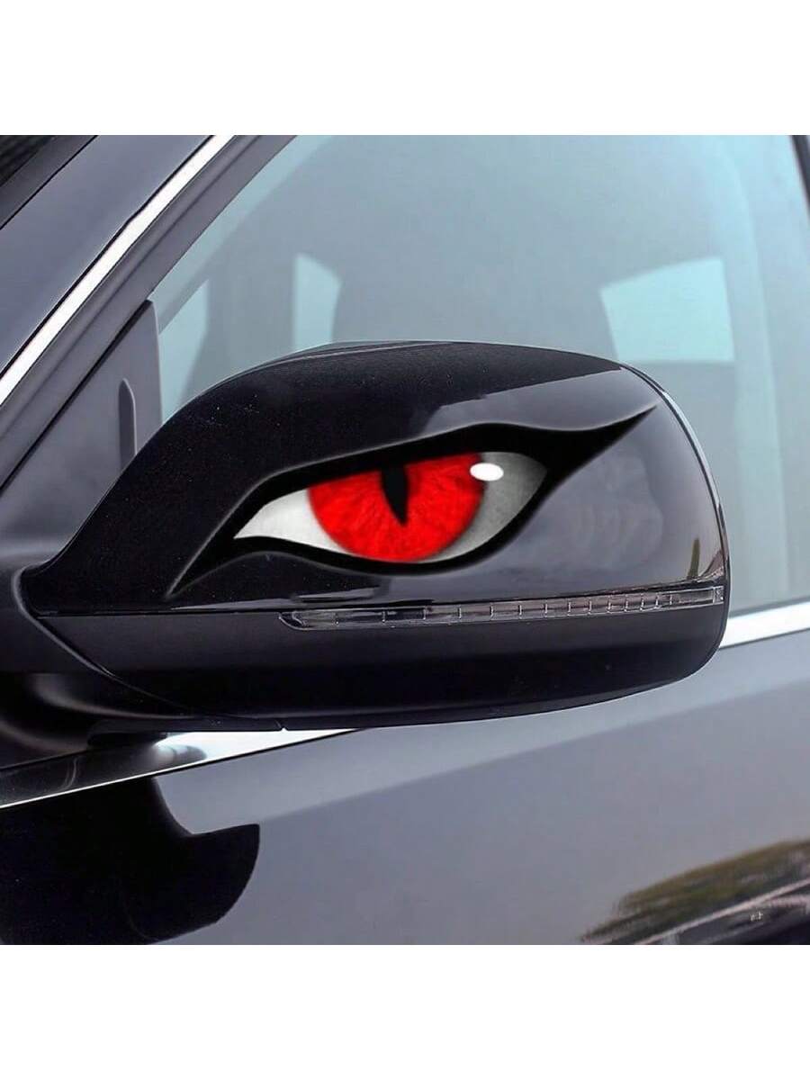 1pc Fierce Eagle Eye Car Rearview Mirror Decal, Waterproof Anti-Scratch Creative Sticker