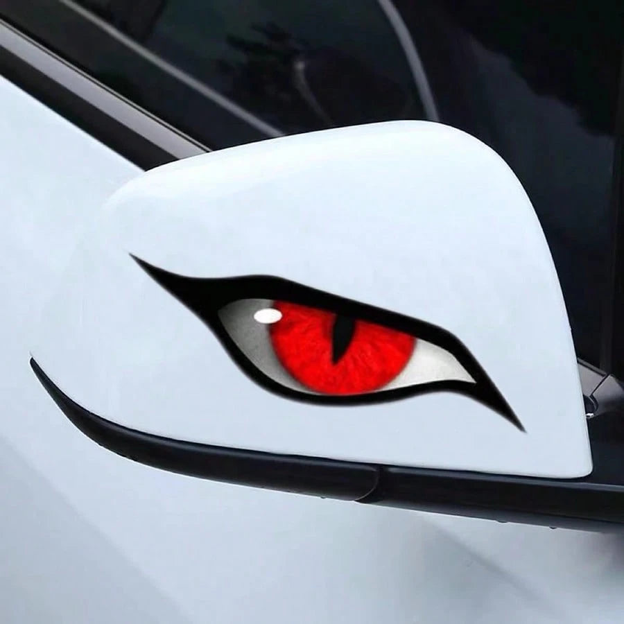 1pc Fierce Eagle Eye Car Rearview Mirror Decal, Waterproof Anti-Scratch Creative Sticker
