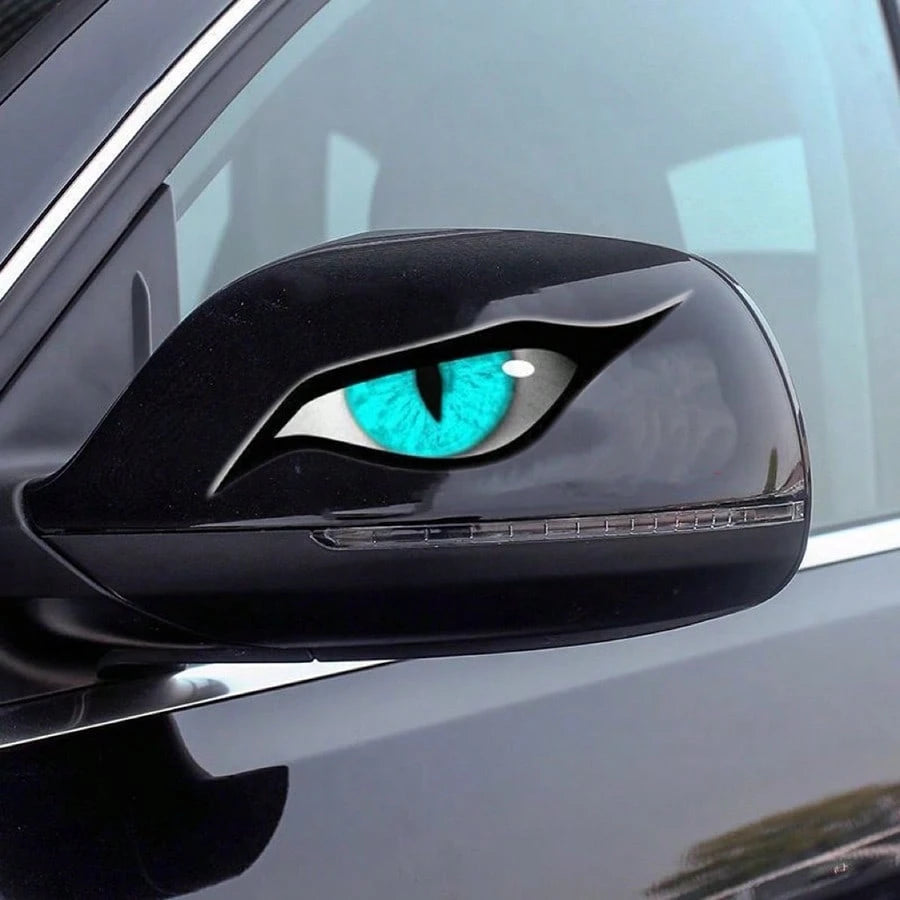 1pc Fierce Eagle Eye Car Rearview Mirror Decal, Waterproof Anti-Scratch Creative Sticker