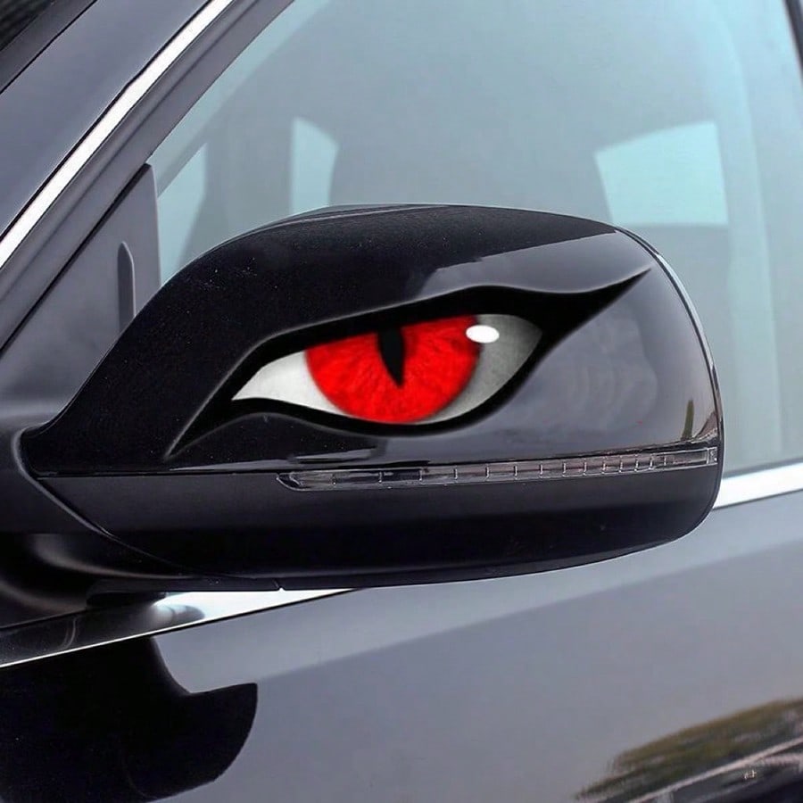 1pc Fierce Eagle Eye Car Rearview Mirror Decal, Waterproof Anti-Scratch Creative Sticker