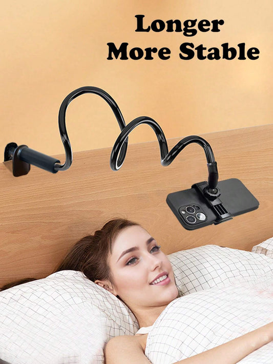 1pc Flexible Clip-On Phone Grip Stand, 31.5in Long Arm Slouchy Phone Holder, 360° Rotating Bedside Phone Bracket, Hands-Free, Stable Compatible With IPhone, Android Phone, Gift For Birthday, Family, F