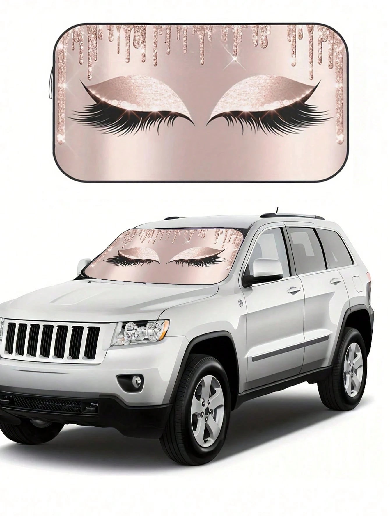 1pc Foldable Car Windshield Sun Shade, Ultimate UV Protection For Car Interior, Fits Windshield Of Cars, SUVs, Trucks, Auto Accessories