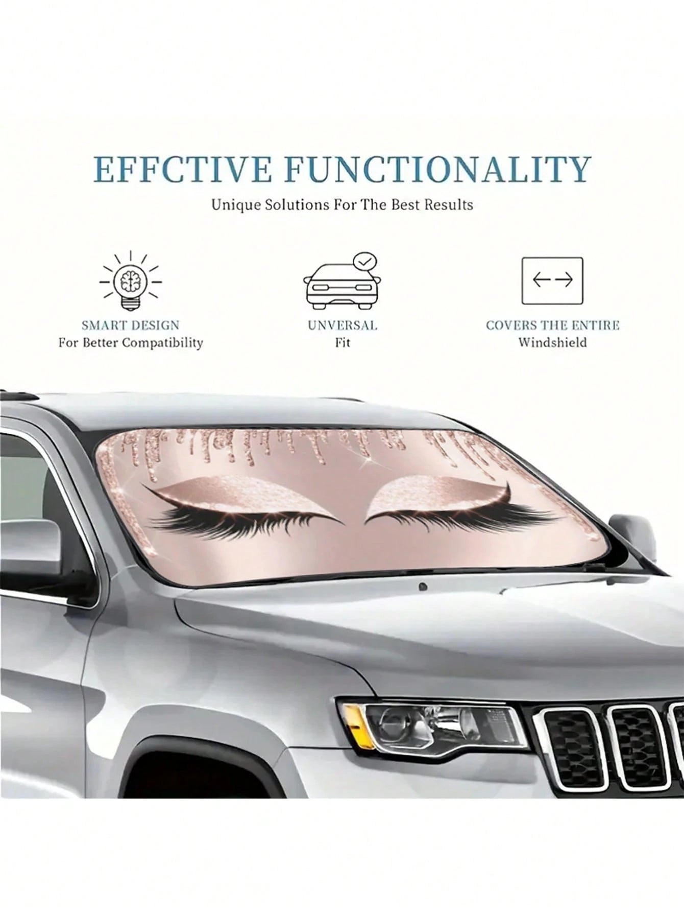 1pc Foldable Car Windshield Sun Shade, Ultimate UV Protection For Car Interior, Fits Windshield Of Cars, SUVs, Trucks, Auto Accessories