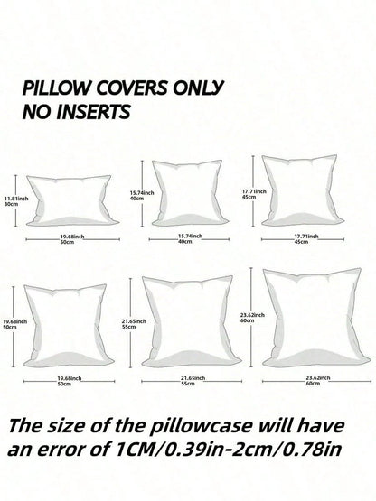 1pc Frosty Velvet Decorative Pillow Cover, Soft Neutral Cushion Case With Vintage Texture, Suitable For Luxury Home Decor