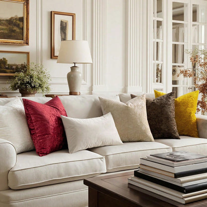 1pc Frosty Velvet Decorative Pillow Cover, Soft Neutral Cushion Case With Vintage Texture, Suitable For Luxury Home Decor