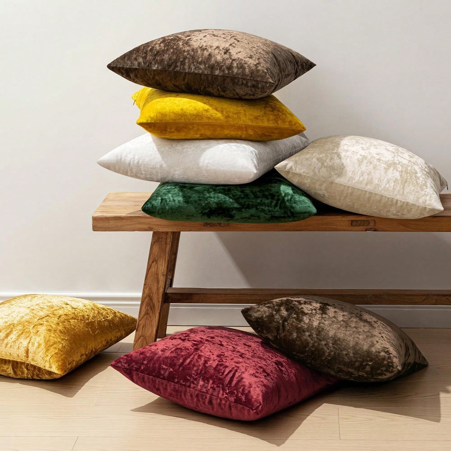 1pc Frosty Velvet Decorative Pillow Cover, Soft Neutral Cushion Case With Vintage Texture, Suitable For Luxury Home Decor