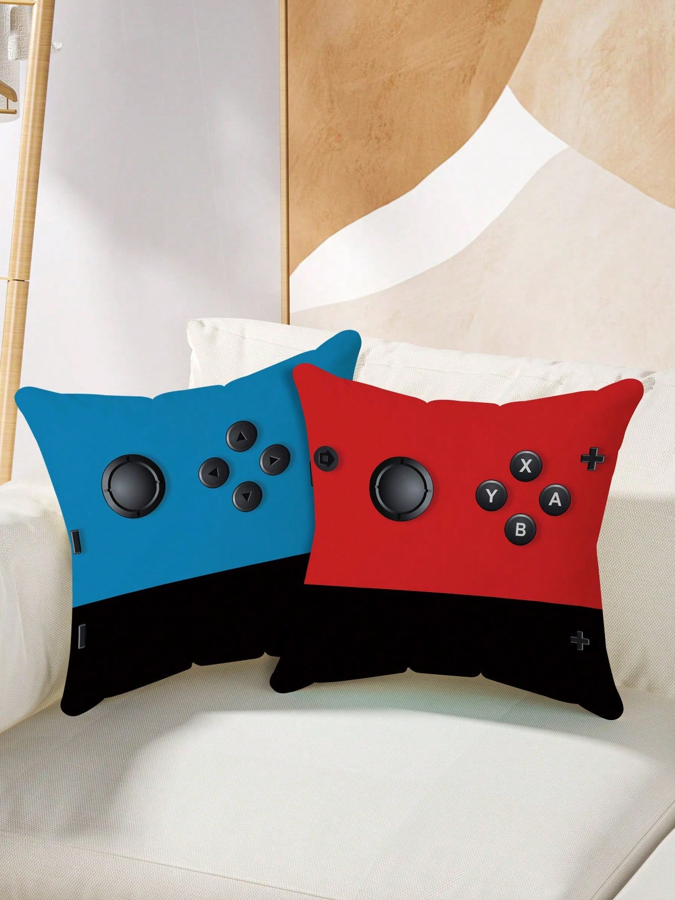 1pc Gaming Pillows, Gamer Pillow Covers, Gamer Pillow Covers 45*45cm/18 "X18", Room Decor Game Room Couch, Son Boy Room Decorations For Bedroom Short Plush Decor (No Pillow Core)