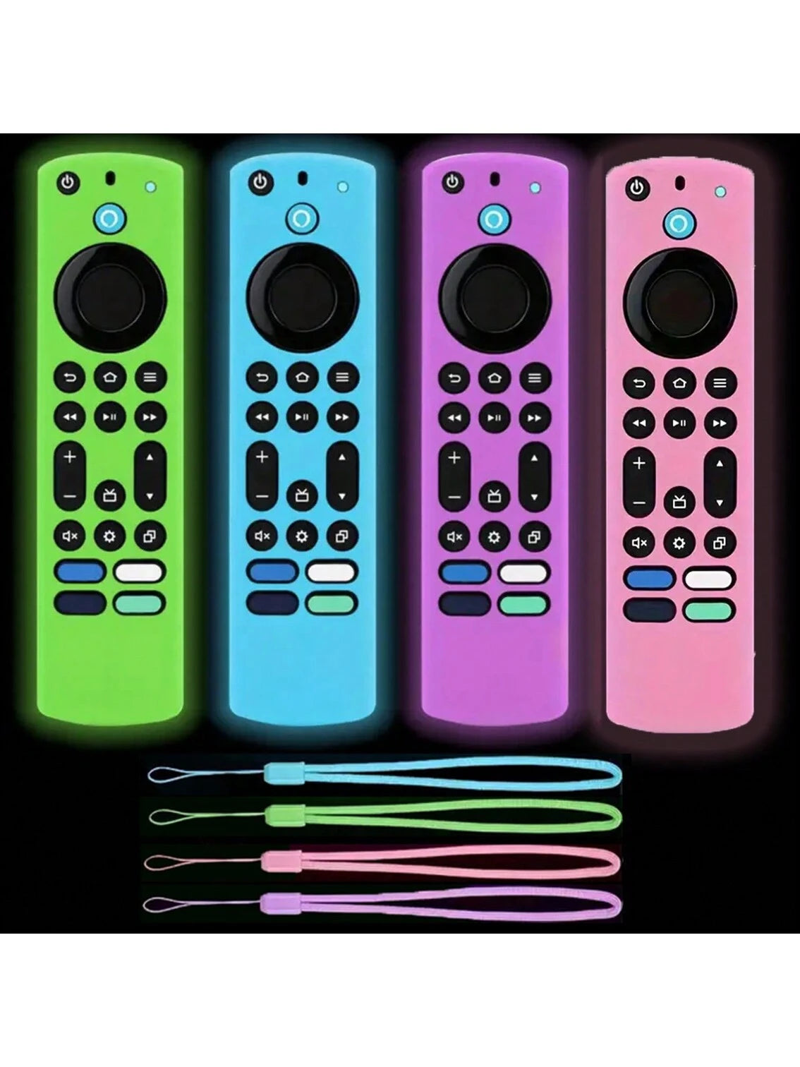 1pc Glow-In-The-Dark Silicone Remote Case For Fire TV Alexa Voice Remote, Fire TV Omni Series, TV 4-Series Remote, Compatible /Insignia Fire TV Remote With Lanyard Insulation,Galentines,Puppy,Carnival