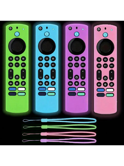 1pc Glow-In-The-Dark Silicone Remote Case For Fire TV Alexa Voice Remote, Fire TV Omni Series, TV 4-Series Remote, Compatible /Insignia Fire TV Remote With Lanyard Insulation,Galentines,Puppy,Carnival