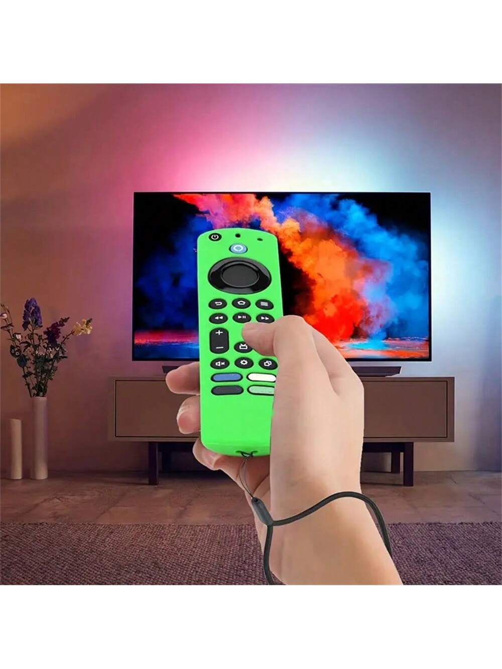 1pc Glow-In-The-Dark Silicone Remote Case For Fire TV Alexa Voice Remote, Fire TV Omni Series, TV 4-Series Remote, Compatible /Insignia Fire TV Remote With Lanyard Insulation,Galentines,Puppy,Carnival
