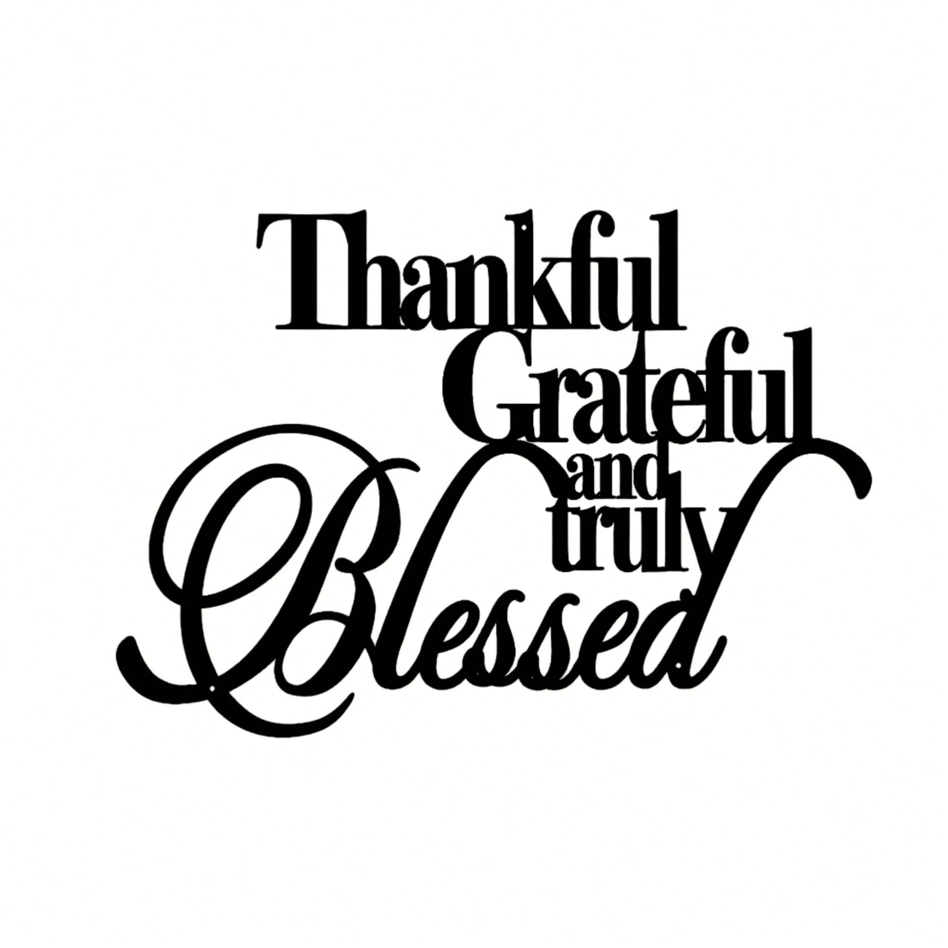 1pc "Gratitude" Elegant Black Cursive Style Sticker- Suitable For Laptops, Bottles, Phones, Vehicles, Windows, Walls, Cups, Etc. Durable Self-Adhesive Car Decoration Sticker