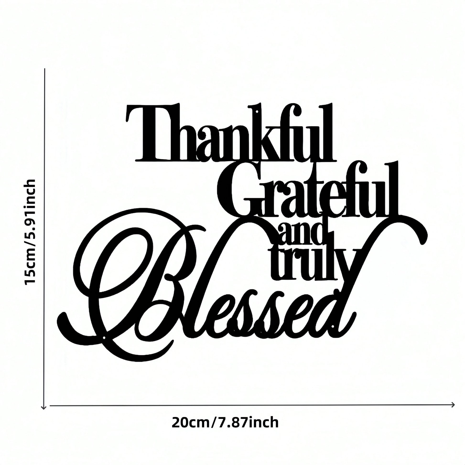 1pc "Gratitude" Elegant Black Cursive Style Sticker- Suitable For Laptops, Bottles, Phones, Vehicles, Windows, Walls, Cups, Etc. Durable Self-Adhesive Car Decoration Sticker