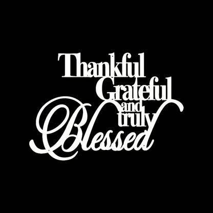 1pc "Gratitude" Elegant Black Cursive Style Sticker- Suitable For Laptops, Bottles, Phones, Vehicles, Windows, Walls, Cups, Etc. Durable Self-Adhesive Car Decoration Sticker