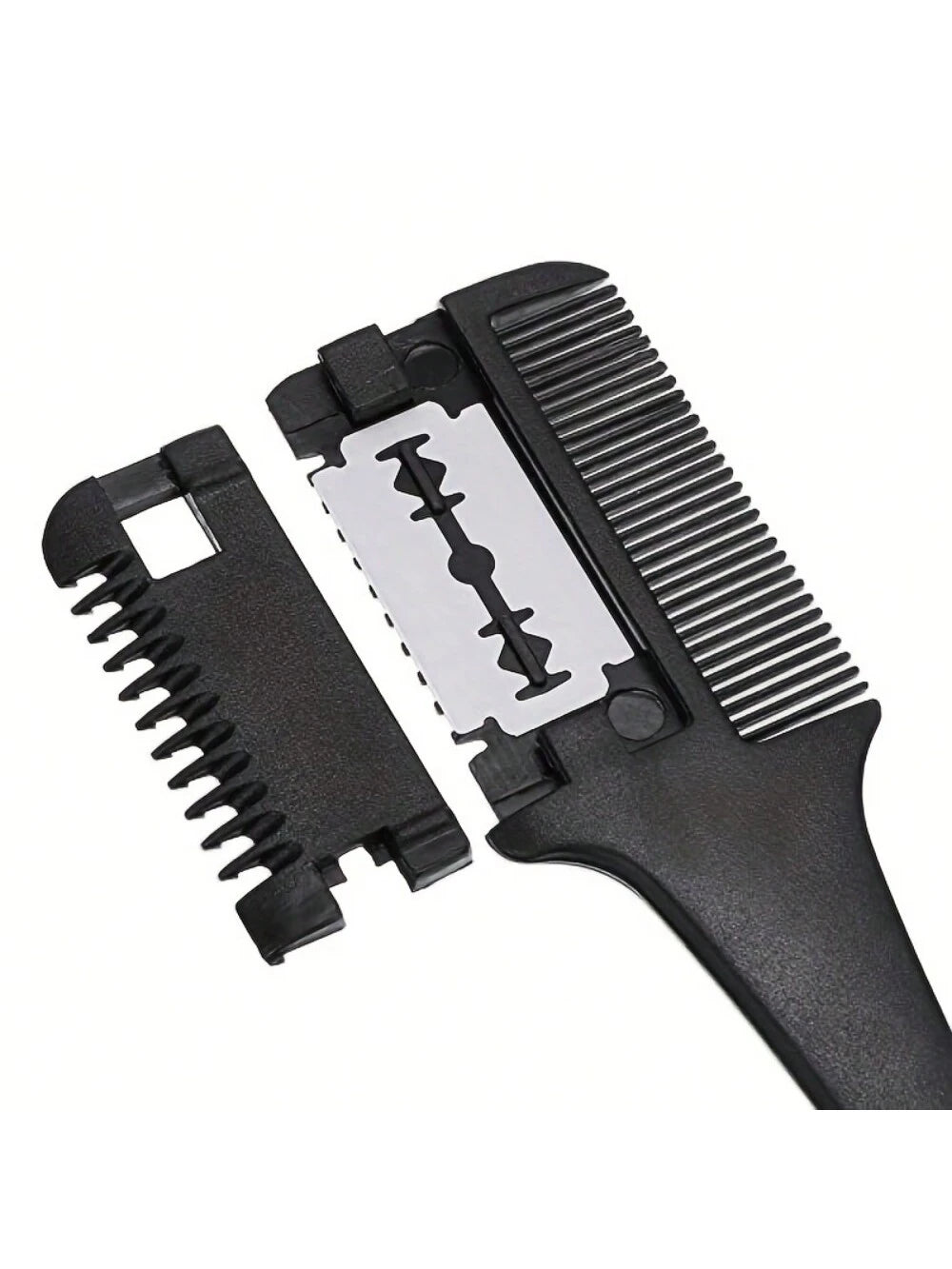 1pc Hair Comb, Fine Hair Razor Comb, Includes 10 Replacement Blades, Men's Fine Hair Trimming Comb, Suitable For Men With Thick And Thin Hair, Gym, Barbershop, Men's Accessories, Men's Head Care Produ