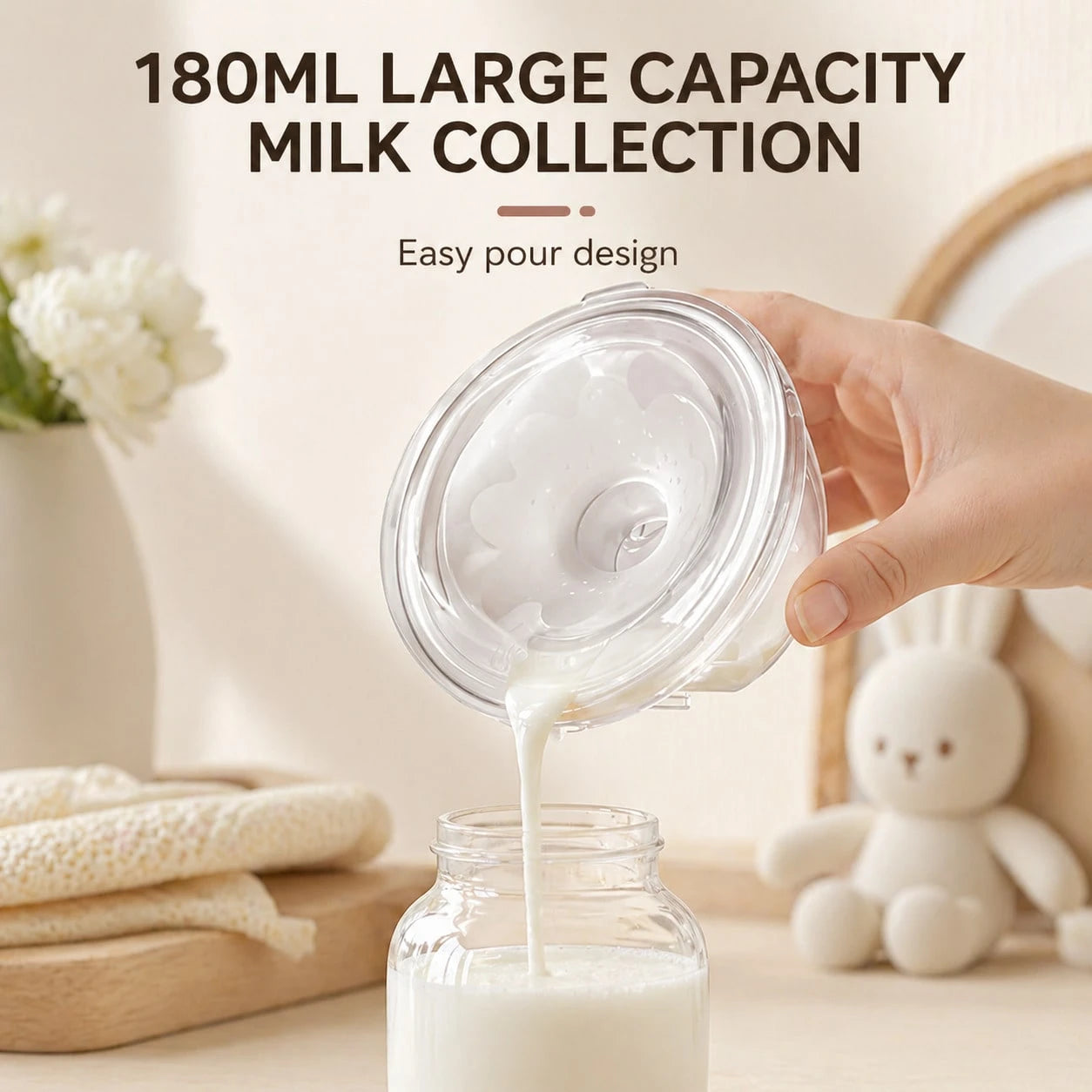 1pc Hands-Free Wearable Electric Breast Pump, Hands-Free Milk Collector, Suitable As Halloween, Christmas, Easter Gift