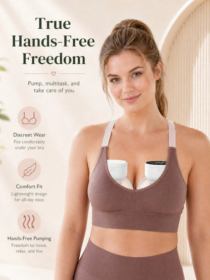 1pc Hands-Free Wearable Electric Breast Pump, Hands-Free Milk Collector, Suitable As Halloween, Christmas, Easter Gift
