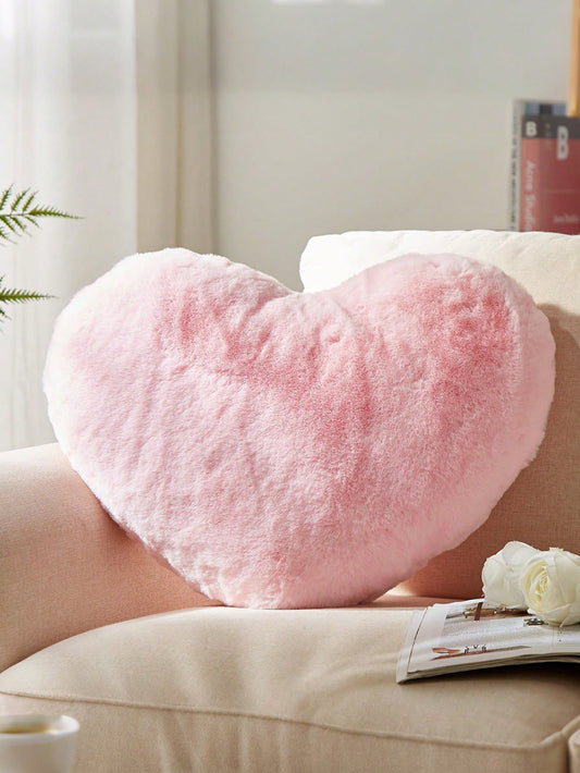 1pc Heart Shaped Throw Pillow, Cute Heart Decor Cushion, Soft Decorative Pillow, Suitable For Sofa, Bedroom, Living Room, Home Decor, Room Decor, Daily Party, Wedding, Valentine's Day Gift, Spring/Sum
