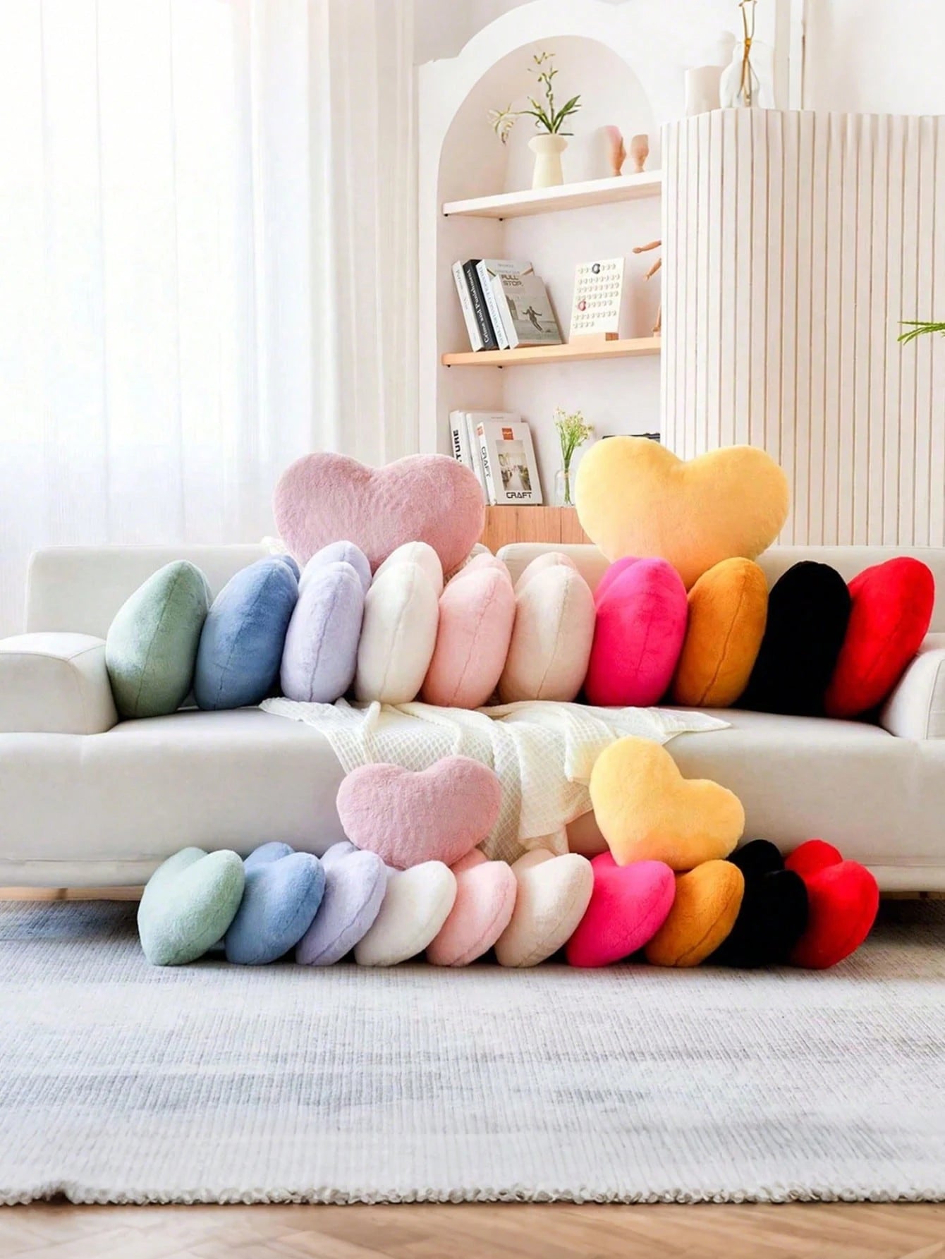 1pc Heart Shaped Throw Pillow, Cute Heart Decor Cushion, Soft Decorative Pillow, Suitable For Sofa, Bedroom, Living Room, Home Decor, Room Decor, Daily Party, Wedding, Valentine's Day Gift, Spring/Sum