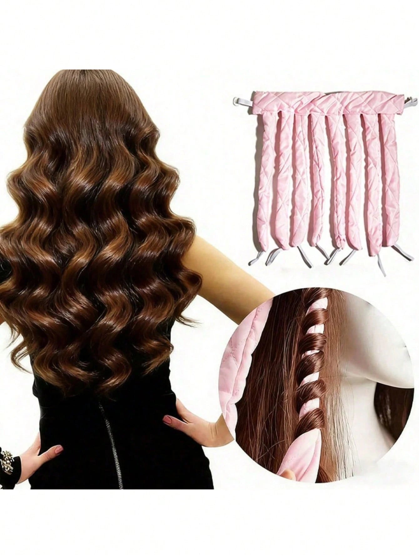 1pc Heating Free Curling Stick, Headband Curling Iron, Hair Styling Tool Set, No Heat Curling Tools, Convenient Sleep Hair Care Tool, Foam Sponge Curler, Back To School, Travel Vacation,Curling Hair S
