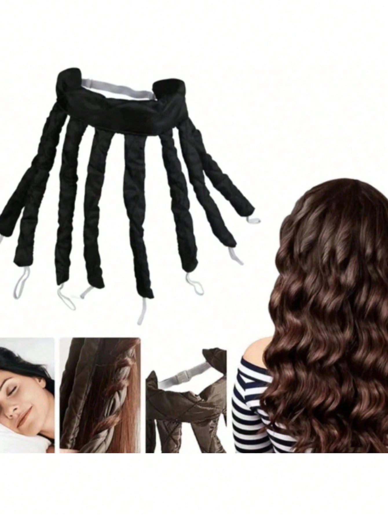 1pc Heating Free Curling Stick, Headband Curling Iron, Hair Styling Tool Set, No Heat Curling Tools, Convenient Sleep Hair Care Tool, Foam Sponge Curler, Back To School, Travel Vacation,Curling Hair S