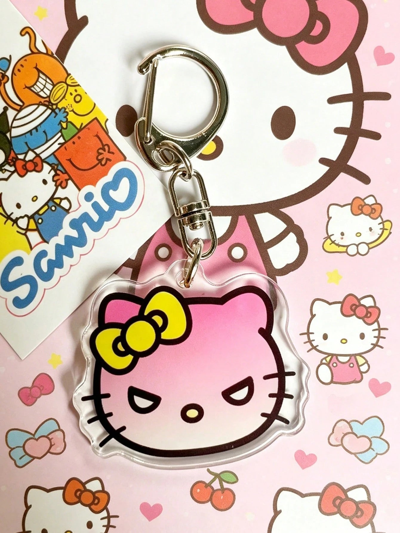1pc Hello Kitty Keychain Pendant, Kitty Keychain, Kitty White Party Gifts, Little Kitty Keychain, Kitty Cat Keychain, Creative Keyring, HK Cute Wallet Lanyard Accessories, Bag Accessories, Birthday Gi