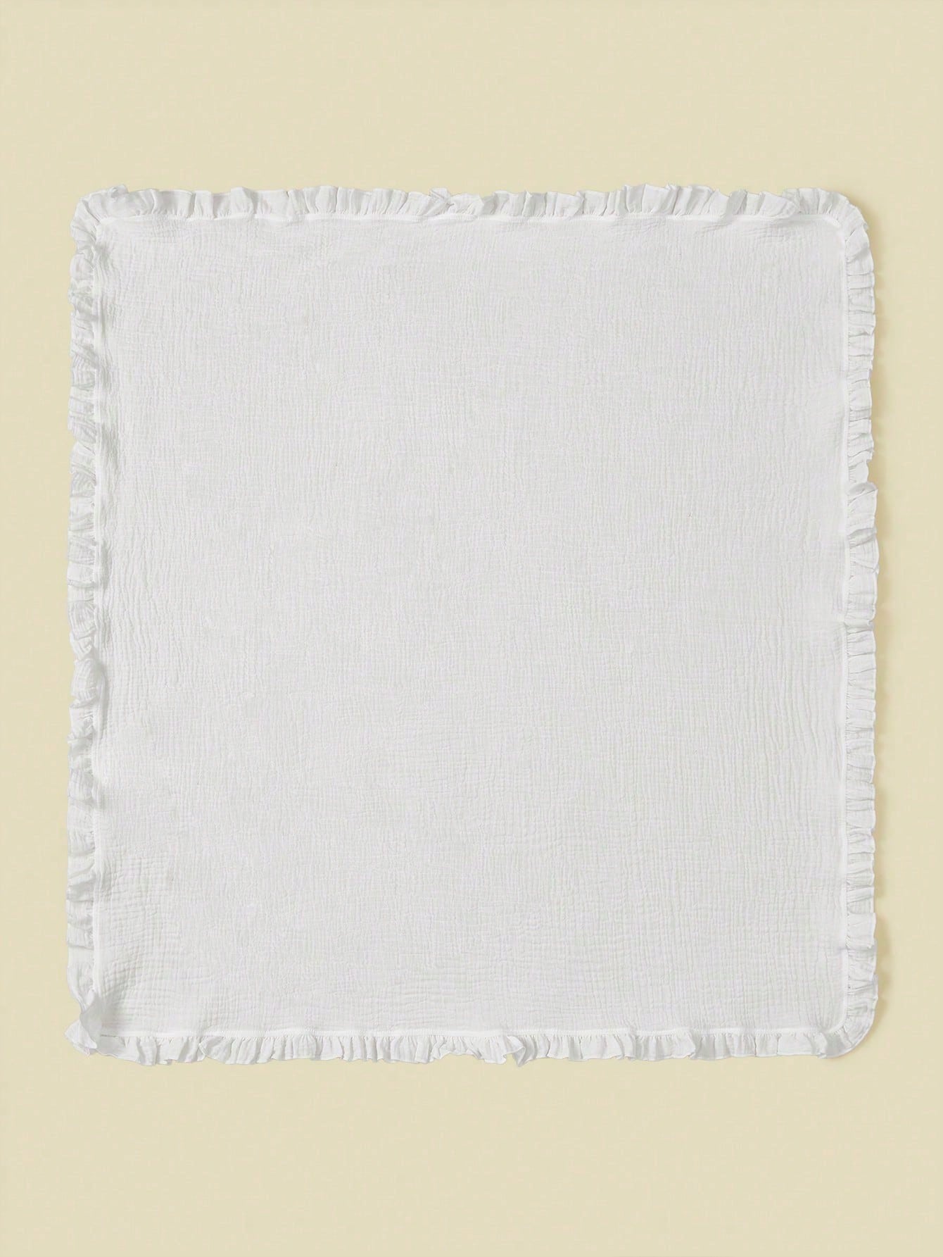 1pc Infant Ruffled Lightweight Blanket, Washable Soft Blanket For Stroller, Essential Baby Supplies For Spring/Summer