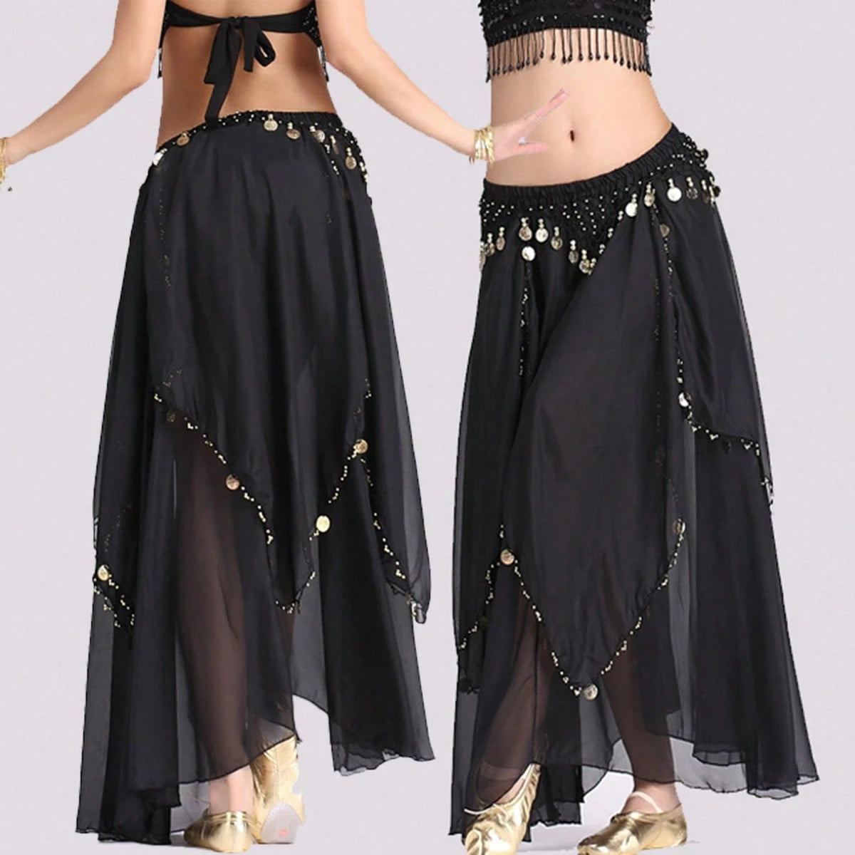 1pc Jazz, Latin, Belly Dance Performance Costume Bottom, Stage Show Skirt, Belly Dance Practice Skirt, Dance Dress, Dance Accessory