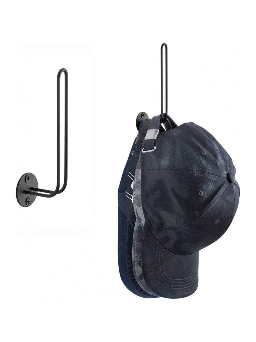 1pc L-Shaped Iron Wire Baseball Cap Holder Wall-Mounted Hat Rack Hat Organizer, Gender Reveal Party, Perfect For Birthdays, Weddings, Parties, The Perfect Gift For Colleagues, Friends, And Family, Bac