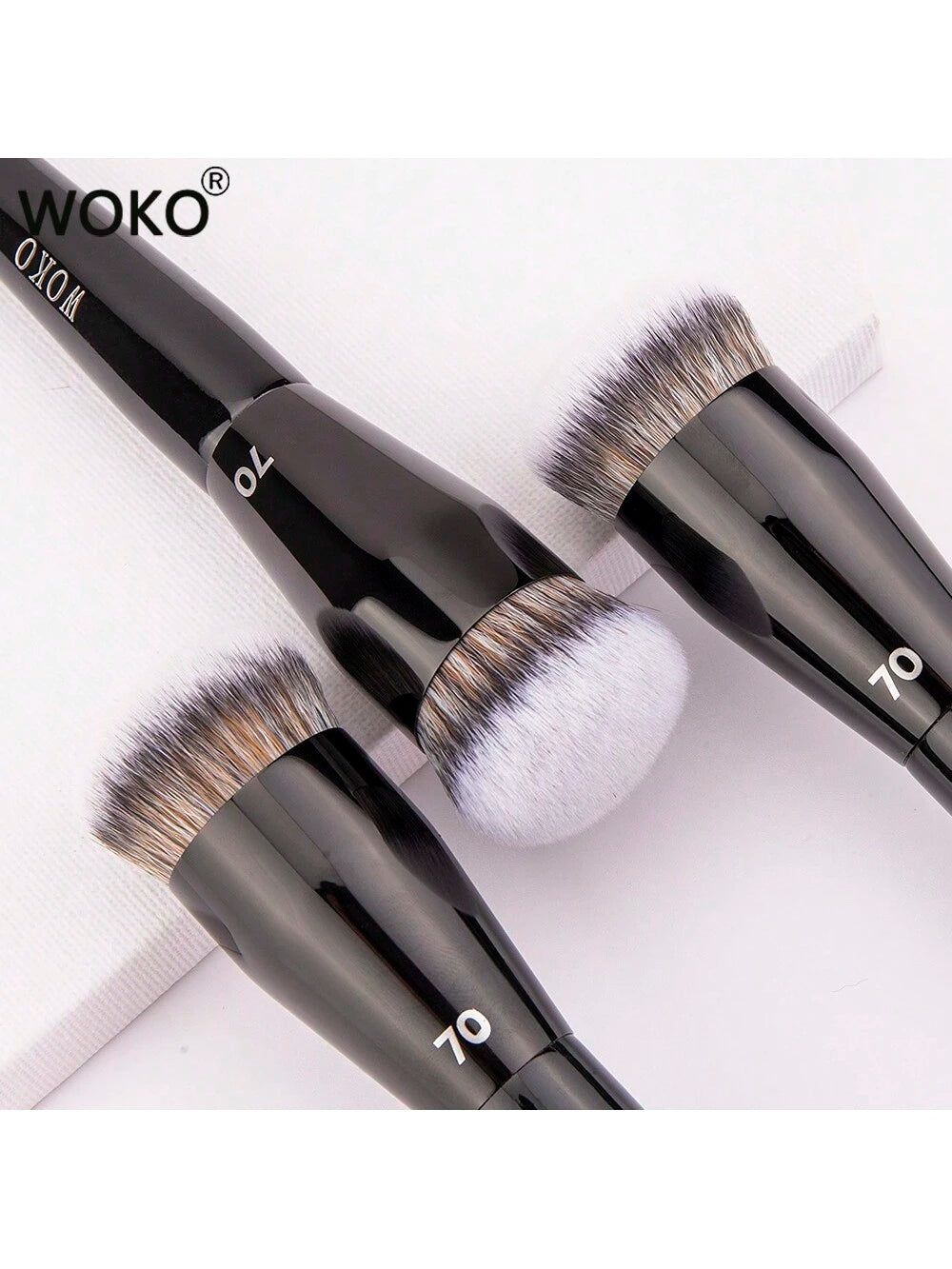 1pc Large Foundation Brush With Round Tip, Professional Synthetic Hair Makeup Brush For Contouring, Foundation Brush, Concealer Brush, Blush Brush, Contour Brush, Blush Brush, Bronzer Brush, Powder Br