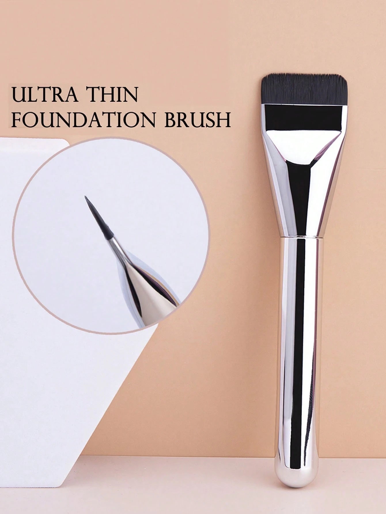 1pc Lightweight Ultra-Thin Foundation Brush, Face Contour Brush, Flat Contour Brush, Blending Cream Brush For Makeup,Foundation Brush,Concealer Brush,Blush Brush,Contour Brush,Blush Brush,Bronzer Brus