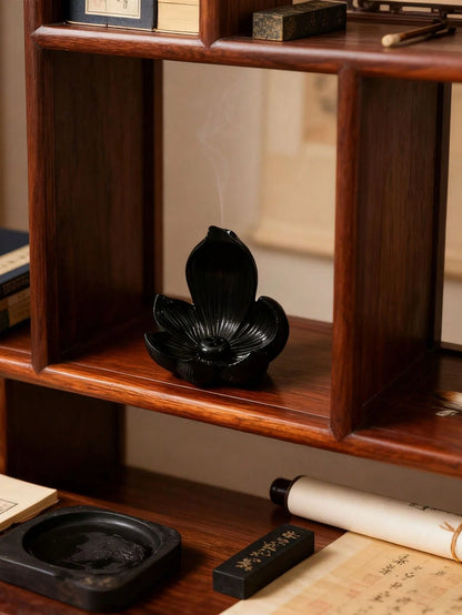1pc Lotus Aromatherapy Base, Creative Lotus Shaped Incense Burner, Home Fragrance Decor, Helps Regulate Mood And Purify Air, Suitable For Living Room, Bedroom, Room, Desktop Decoration, Dorm Storage