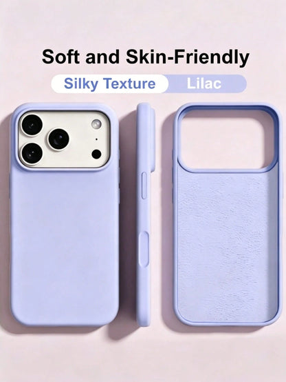1pc Luxury Fluorescent Wireless Charging Phone Case, Compatible With IPhone 17 Air 16 15 14 13 12 11 Pro Max Plus| Liquid Silicone| Ultra-Thin Shockproof Protective Case| Phone