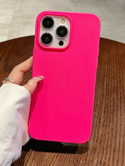 1pc Luxury Fluorescent Wireless Charging Phone Case, Compatible With IPhone 17 Air 16 15 14 13 12 11 Pro Max Plus| Liquid Silicone| Ultra-Thin Shockproof Protective Case| Phone