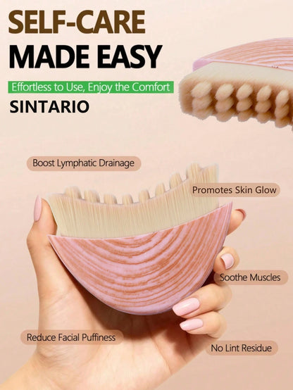 1pc Lymphatic Drainage Brush: Facial And Body Detox Massage Tool, Suitable For Jaw/Jawline Sculpting. Ergonomic, Portable Tool. Continuous Use Shows Results. Suitable For Spa, Self-Care, Esthetician S