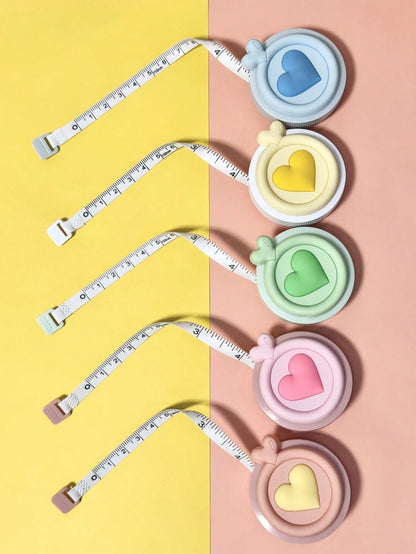 1pc Macaron Color Retractable Tape Measure, Double-Sided Metric/Imperial Mini Ruler, Useful For Measuring Length, Height, Distance, Chest, Waist, Hip, Height, Clothing Size