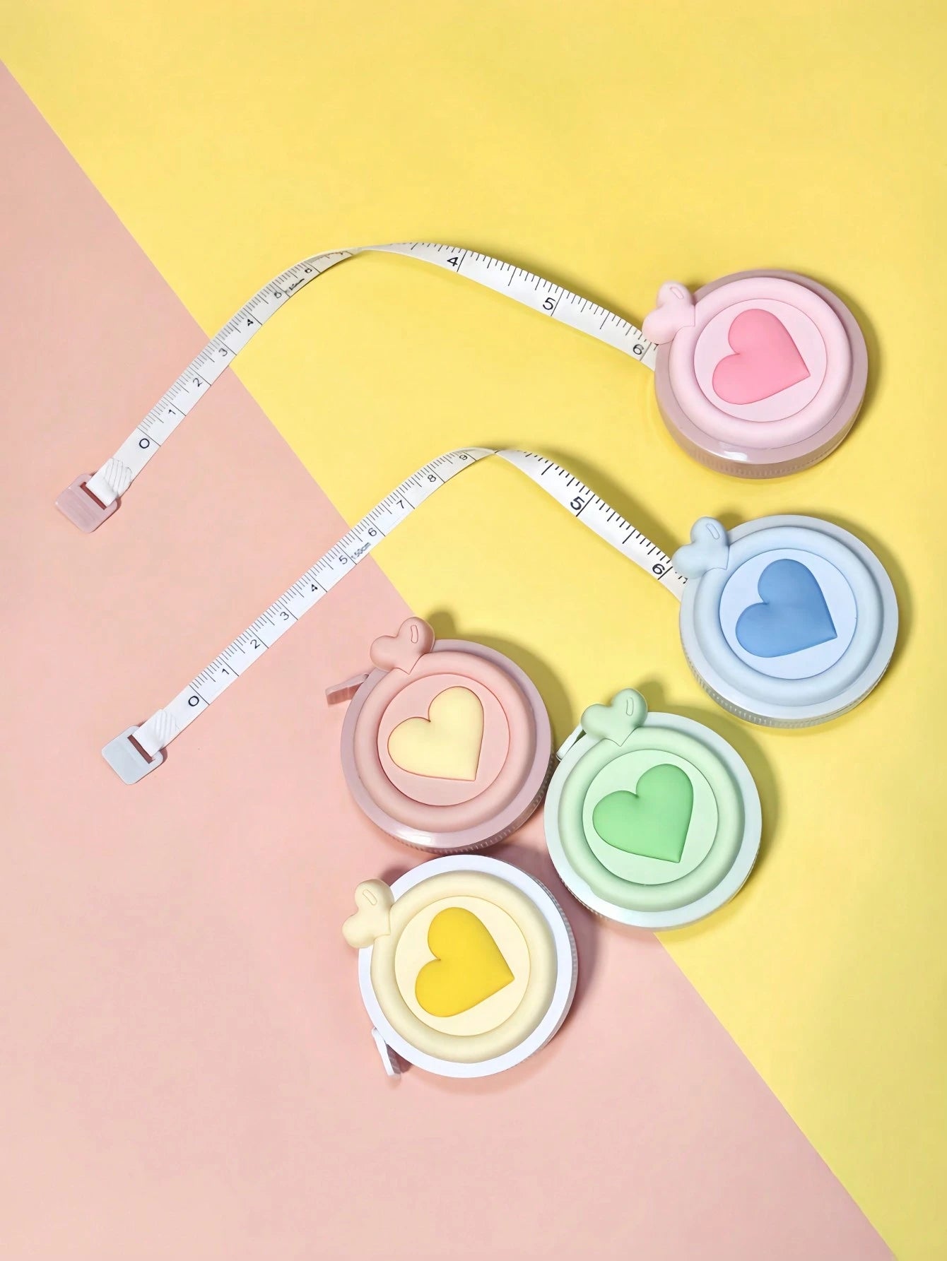 1pc Macaron Color Retractable Tape Measure, Double-Sided Metric/Imperial Mini Ruler, Useful For Measuring Length, Height, Distance, Chest, Waist, Hip, Height, Clothing Size