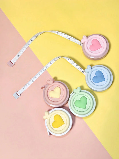 1pc Macaron Color Retractable Tape Measure, Double-Sided Metric/Imperial Mini Ruler, Useful For Measuring Length, Height, Distance, Chest, Waist, Hip, Height, Clothing Size