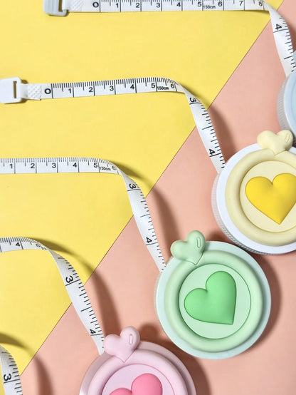 1pc Macaron Color Retractable Tape Measure, Double-Sided Metric/Imperial Mini Ruler, Useful For Measuring Length, Height, Distance, Chest, Waist, Hip, Height, Clothing Size