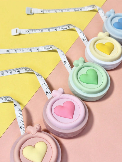 1pc Macaron Color Retractable Tape Measure, Double-Sided Metric/Imperial Mini Ruler, Useful For Measuring Length, Height, Distance, Chest, Waist, Hip, Height, Clothing Size