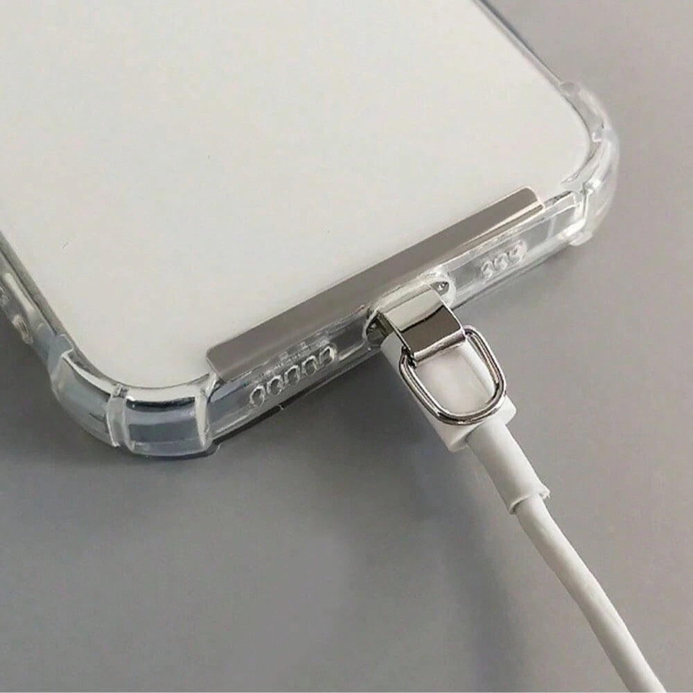 1pc Metal Connector Clip For Phone Case, Durable Thin Zen-Style Hook Pendant Charm, Won't Damage Phone