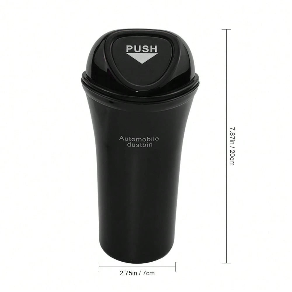 1Pc Mini Car Trash Can Portable Dustbin With Lid Leak-Proof Trash Bin For Automotive Home Bedroom Office Garbage Bin