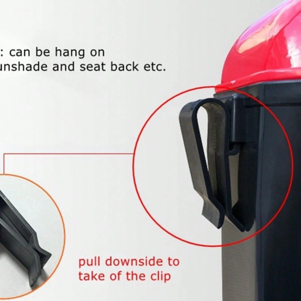 1Pc Mini Car Trash Can Portable Dustbin With Lid Leak-Proof Trash Bin For Automotive Home Bedroom Office Garbage Bin