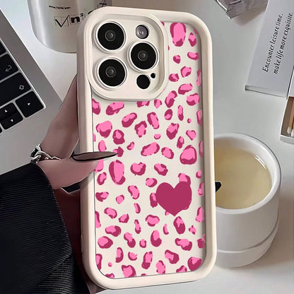 1pc Minimalist Leopard Pattern Leopard Print Pattern Simple Fashion Ins Style Chocolate/Coffee/Matte Brown Color Phone Case With Stepped Design, Suitable For Compatible With OPPO/Compatible With VIVO
